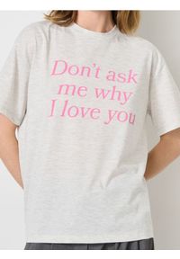 Sinsay - Koszulka z krótkim rękawem - szary. Kolor: szary. Długość rękawa: krótki rękaw. Długość: krótkie #1