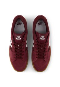 Buty unisex New Balance Numeric UN430BYG – bordowe. Kolor: czerwony. Materiał: dresówka, skóra. Szerokość cholewki: normalna. Sport: skateboard #3