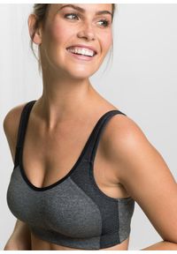 bonprix - Biustonosz sportowy, średni stopień podtrzymywania biustu. Kolor: czarny. Rodzaj stanika: wyściełane miseczki, różne sposoby noszenia #3