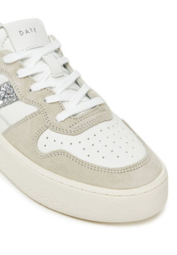D.A.T.E. Sneakersy Court W421-CP-VC Biały. Kolor: biały. Materiał: zamsz, skóra