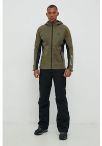 Rossignol kurtka outdoorowa kolor zielony. Kolor: zielony. Materiał: tkanina, materiał, softshell. Długość rękawa: raglanowy rękaw #5