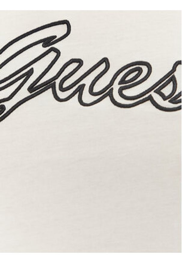 Guess T-Shirt V5GI02 K9RM1 Écru Slim Fit. Materiał: bawełna