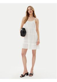 Vero Moda Sukienka letnia Pretty 10325236 Biały Regular Fit. Kolor: biały. Materiał: bawełna. Sezon: lato #4