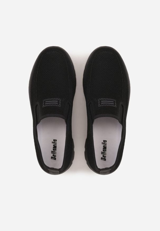 Born2be - Czarne Wsuwane Buty Sportowe Sneakersy z Siateczki z Elastycznymi Wstawkami Aerero. Okazja: na spacer, na spotkanie biznesowe, na co dzień. Zapięcie: bez zapięcia. Kolor: czarny. Materiał: jeans. Sport: turystyka piesza