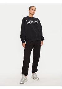 Replay - REPLAY Bluza W3106C.000.22890CS Czarny Oversize. Kolor: czarny. Materiał: bawełna