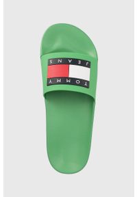Tommy Jeans klapki POOL SLIDE ESS męskie kolor zielony EM0EM01191. Kolor: zielony. Materiał: guma #2