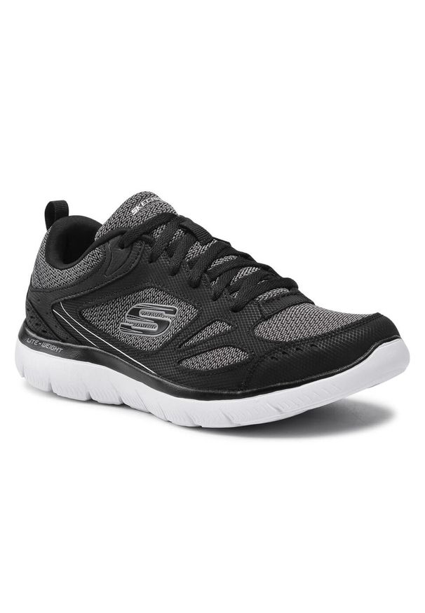 skechers - Buty męskie SKECHERS Summits South Rim. Okazja: na co dzień. Kolor: czarny. Materiał: skóra. Sport: fitness