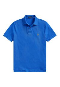 Polo Ralph Lauren Polo 710782592011 Niebieski Custom Slim Fit. Typ kołnierza: polo. Kolor: niebieski. Materiał: bawełna #4