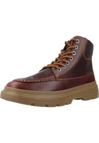 Geox - Buty GEOX J KIDDARTAH BOY Bordeaux. Kolor: czerwony, brązowy, wielokolorowy. Materiał: syntetyk, tkanina, skóra. Sport: turystyka piesza
