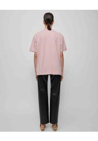 NANUSHKA - Różowa koszulka Reece. Kolor: różowy, wielokolorowy, fioletowy. Materiał: jeans, bawełna #5