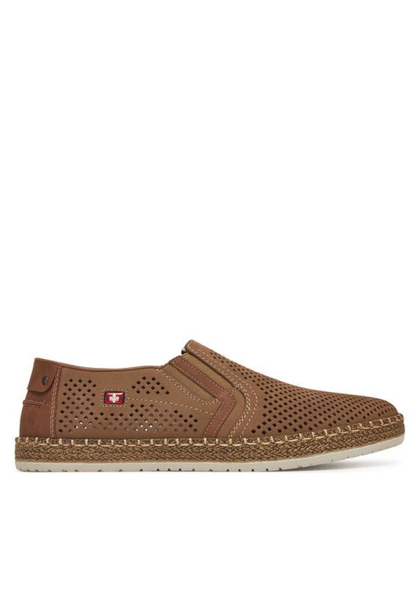 Rieker Espadryle B5297-64 Brązowy. Kolor: brązowy. Materiał: skóra