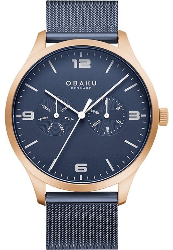Zegarek OBAKU Zegarek męski Obaku Denmark V249GMVLML niebieski. Kolor: niebieski