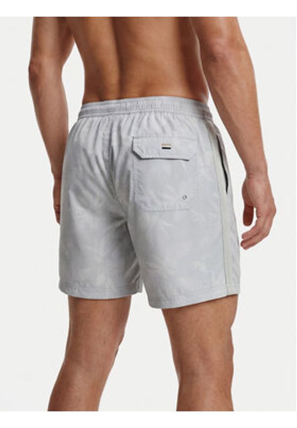 BOSS Szorty kąpielowe Alain 50540089 Szary Regular Fit. Kolor: szary. Materiał: syntetyk