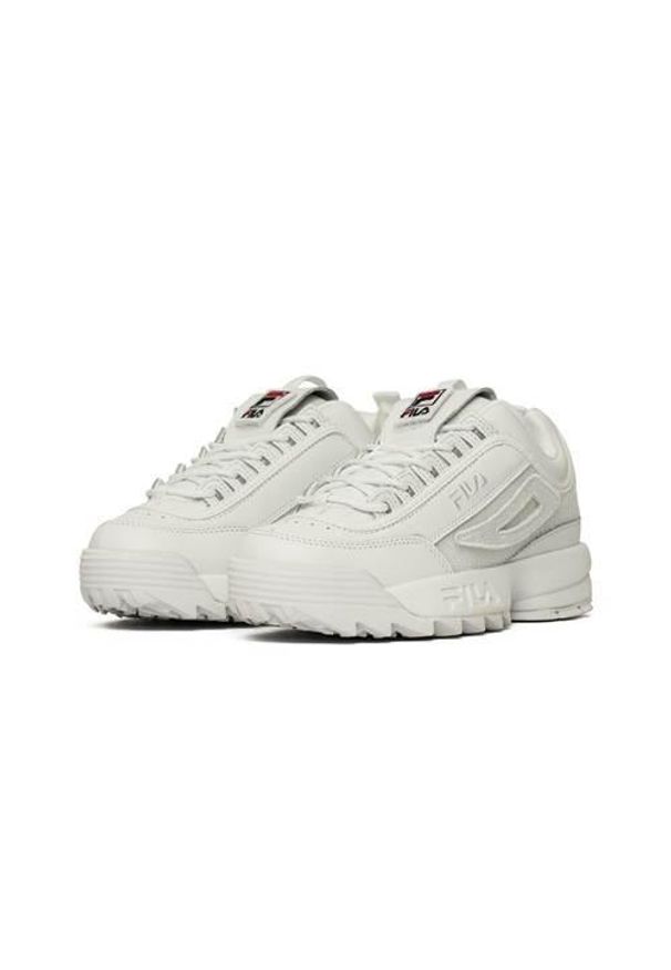 Buty do chodzenia damskie Fila Disruptor II. Zapięcie: sznurówki. Kolor: biały. Materiał: materiał, syntetyk, tkanina. Szerokość cholewki: normalna. Sport: turystyka piesza