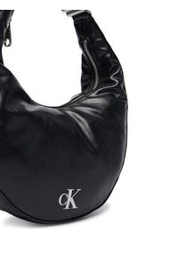 Calvin Klein Torebka Buckle Convertible Small Hobo LV04F3512G Czarny. Kolor: czarny. Materiał: skórzane #5