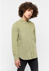 Mustang - Męska Koszula MUSTANG Iowa Oil Green 1015628 6273 #1