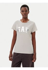 GAP - Gap T-Shirt 729555-09 Beżowy Regular Fit. Kolor: beżowy. Materiał: bawełna