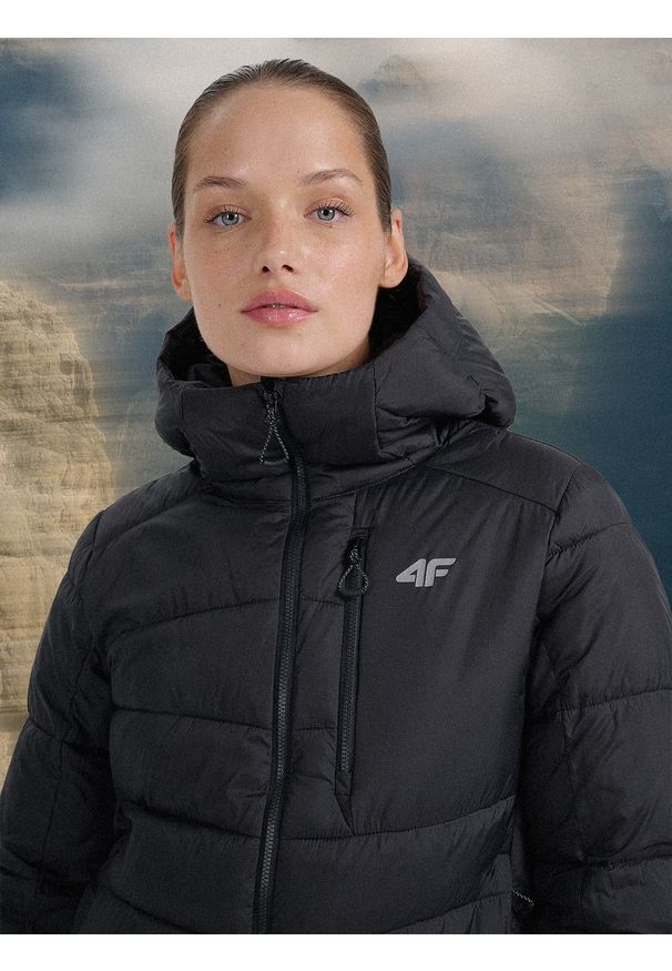 4f - 4F Kurtka puchowa trekkingowa z wypełnieniem Primaloft Silver damska - czarna M. Kolor: czarny. Materiał: puch. Technologia: Primaloft. Sport: wspinaczka, turystyka piesza
