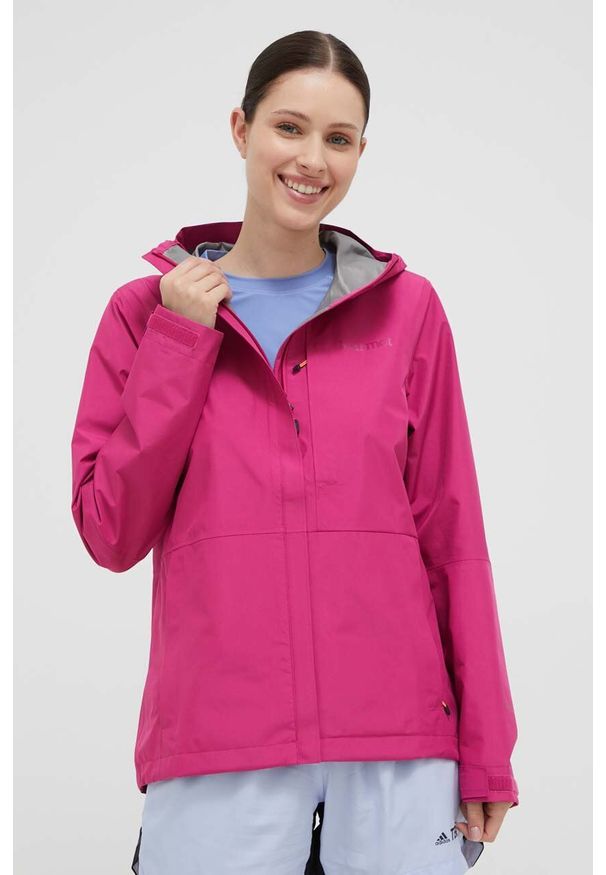 Marmot kurtka outdoorowa Minimalist GORE-TEX kolor różowy gore-tex. Kolor: różowy. Materiał: tkanina, tworzywo sztuczne, włókno, materiał. Technologia: Gore-Tex