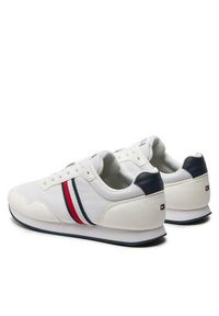 TOMMY HILFIGER - Tommy Hilfiger Sneakersy Lo Runner Mix FM0FM04958 Biały. Kolor: biały. Materiał: materiał #6