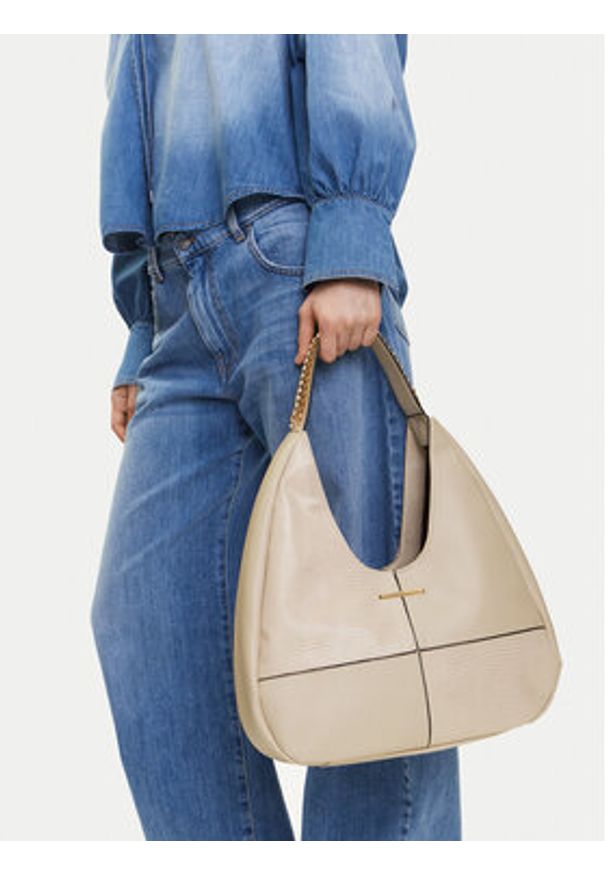 Aldo Torebka Overells 13989217 Écru. Materiał: skórzane
