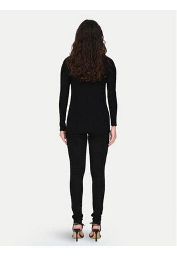 JDY Bluzka Fransiska 15228065 Czarny Slim Fit. Kolor: czarny. Materiał: wiskoza