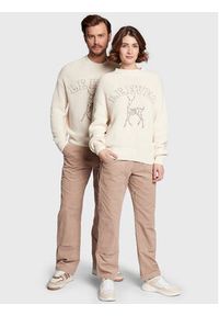 Leeves Sweter Unisex Antelope Écru Regular Fit. Materiał: bawełna #4