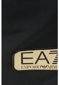 EA7 Emporio Armani szorty kąpielowe kolor czarny. Kolor: czarny. Materiał: tkanina. Wzór: aplikacja