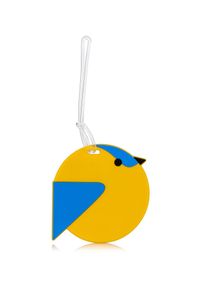 Ochnik - Okrągły identyfikator do bagażu żółty ptak. Kolor: żółty. Materiał: tworzywo sztuczne. Styl: elegancki