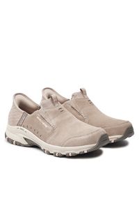 skechers - Skechers Sneakersy Slip-ins: Hillcrest - Sunapee 180016 Beżowy. Kolor: beżowy. Materiał: zamsz, skóra #6