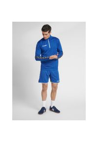 Bluza Hummel demi-zip hmlAUTHENTIC. Kolor: niebieski. Materiał: materiał. Sport: fitness, piłka nożna #1