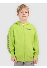 4f - 4F Bluza dresowa loose z kapturem chłopięca - zielona 134/140 (8-10 lat). Typ kołnierza: kaptur. Kolor: zielony. Materiał: dresówka. Sezon: lato. Styl: klasyczny #1