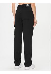Calvin Klein Jeans Spodnie materiałowe Stretch Twill High Rise Straight J20J221297 Czarny Regular Fit. Kolor: czarny. Materiał: bawełna #3