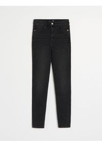 Sinsay - Jeansy skinny high waist - czarny. Stan: podwyższony. Kolor: czarny #1