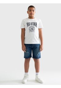 Big-Star - Koszulka chłopięca z nadrukiem biała Holger 100. Okazja: na co dzień. Kolor: biały. Materiał: jeans, dzianina. Wzór: nadruk. Styl: casual #3