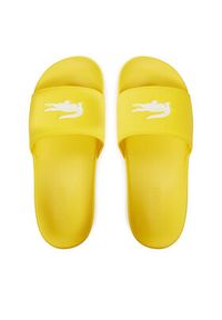 Lacoste Klapki Serve Sliders 7-49CMA0041 Żółty. Kolor: żółty. Materiał: skóra #4