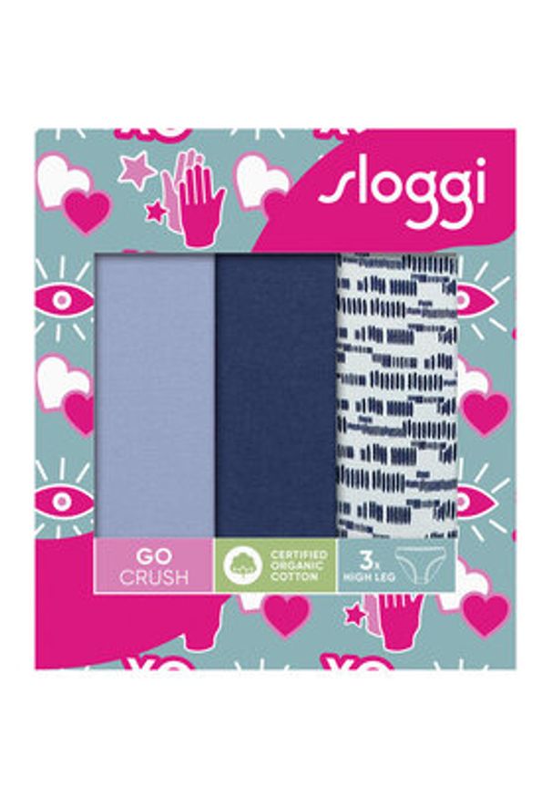 Sloggi Komplet 3 par fig klasycznych Go Crush 10219672 Niebieski. Kolor: niebieski. Materiał: bawełna