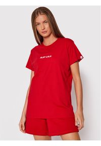 PLNY LALA T-Shirt Classic PL-KO-CL-00241 Czerwony Regular Fit. Kolor: czerwony. Materiał: bawełna #1