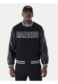 New Era Kurtka bomber New Era NFL Las Vegas Raiders Varsity 60596371 Czarny Regular Fit. Kolor: czarny. Materiał: syntetyk