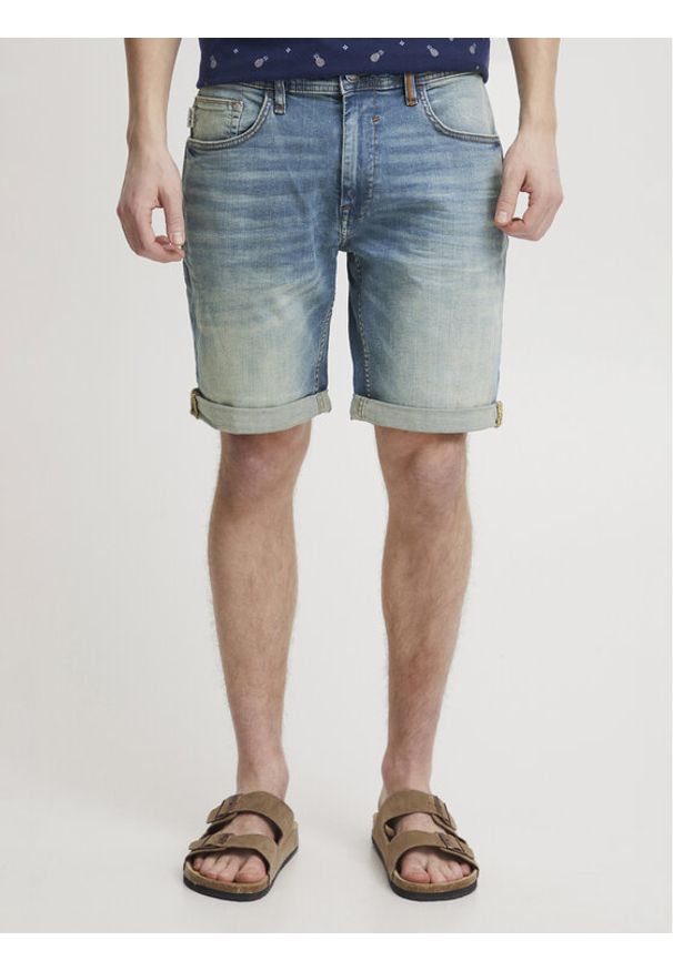 Szorty jeansowe Blend. Kolor: niebieski. Materiał: bawełna, jeans