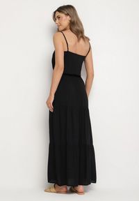 Born2be - Czarna Wiskozowa Sukienka o Rozkloszowanym Kroju na Ramiączkach Flenore. Okazja: na spacer, na co dzień. Kolor: czarny. Materiał: wiskoza. Długość rękawa: na ramiączkach. Sezon: lato. Typ sukienki: rozkloszowane. Styl: casual, elegancki #7