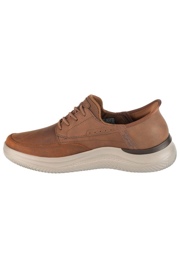 skechers - Buty sportowe Sneakersy męskie, Slip-Ins: Rory. Kolor: brązowy. Sport: turystyka piesza
