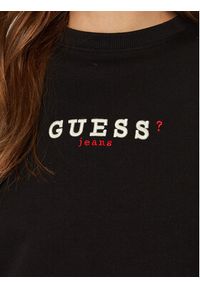 Guess Jeans Bluza W5RQ28 K68I4 Czarny Regular Fit. Kolor: czarny. Materiał: bawełna