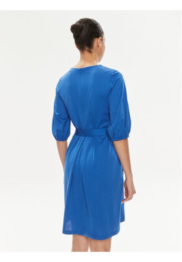 Weekend Max Mara Sukienka koktajlowa Jumbo 2415621072650 Niebieski Regular Fit. Kolor: niebieski. Materiał: bawełna. Styl: wizytowy