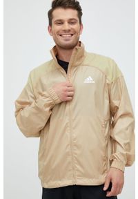 adidas Performance wiatrówka kolor beżowy przejściowa. Okazja: na co dzień. Kolor: beżowy. Materiał: materiał. Styl: casual #6