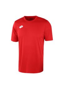 Koszulka piłkarska dla dzieci LOTTO JR DELTA PL. Kolor: czerwony. Sport: piłka nożna