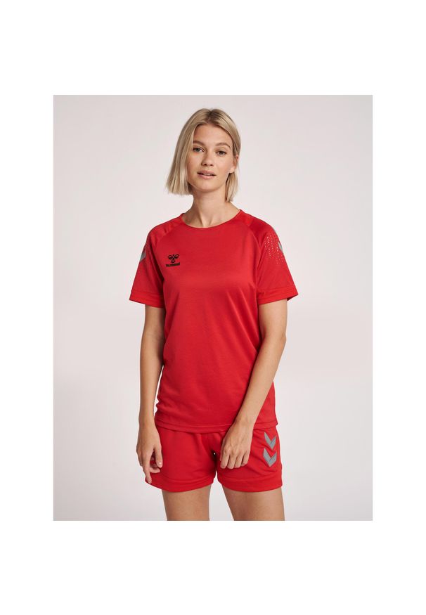 Damski poliestrowy dżersej Hummel Lead. Kolor: wielokolorowy, czerwony, różowy. Materiał: jersey, poliester. Sport: piłka ręczna