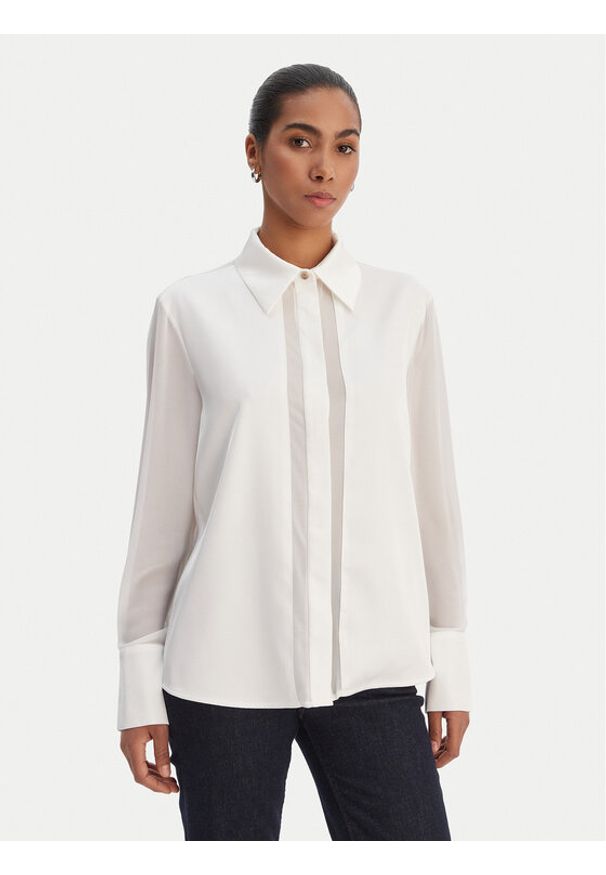 Fracomina Koszula FY26ST6041W41201 Écru Regular Fit. Materiał: syntetyk