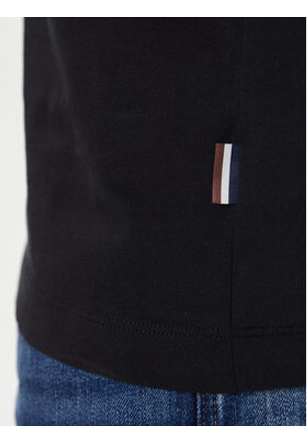 Bugatti Longsleeve 8330-85044D Czarny Regular Fit. Kolor: czarny. Materiał: bawełna. Długość rękawa: długi rękaw