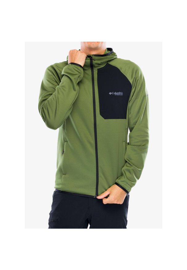 columbia - Bluza z kapturem męska Columbia Triple Canyon Grid Fleece Hooded Full Zip II. Typ kołnierza: kaptur. Kolor: zielony